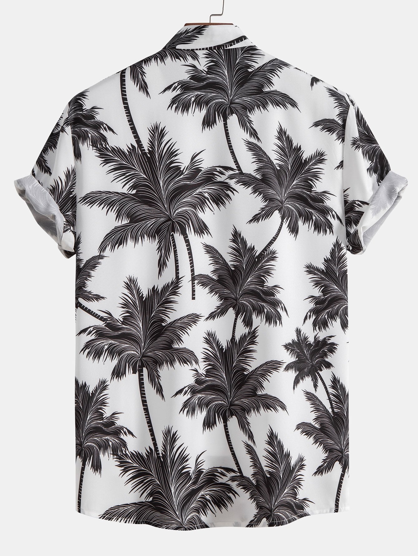 Palm Tree Print Button Up Shirt-Mitchell Shoes