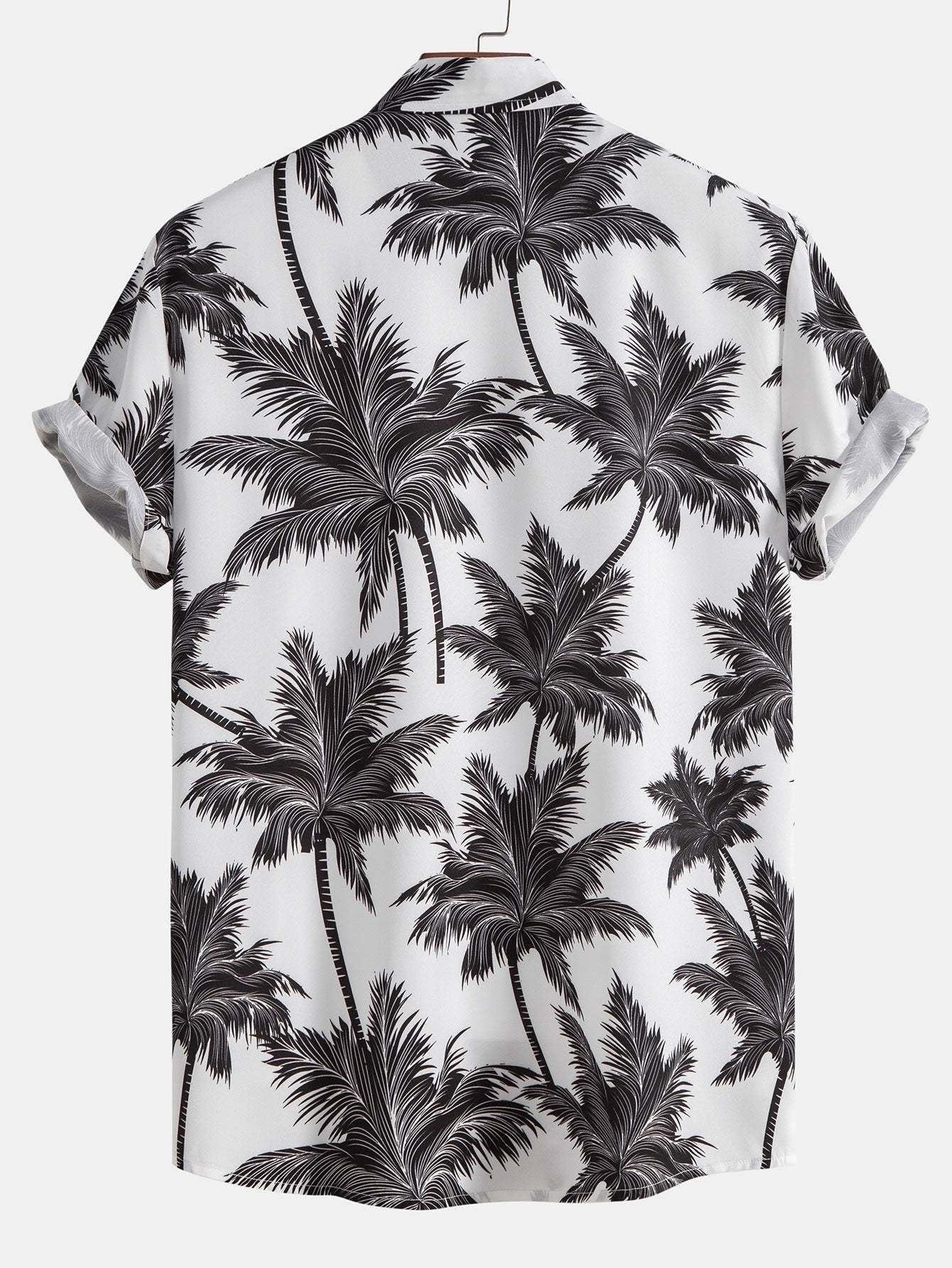 Palm Tree Print Button Up Shirt-Mitchell Shoes