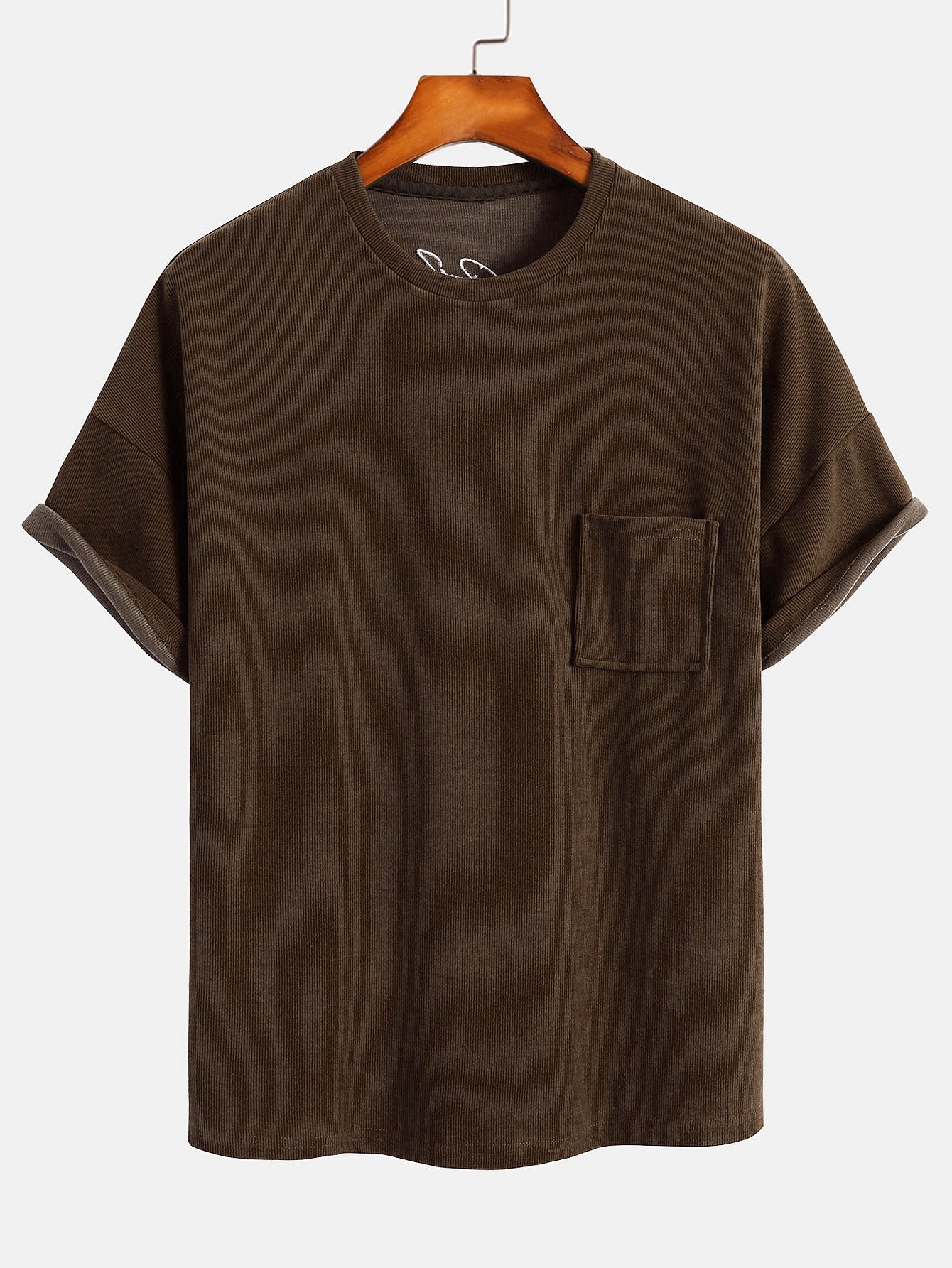 Dropped Shoulder Corduroy T-Shirt & Shorts-Mitchell Shoes