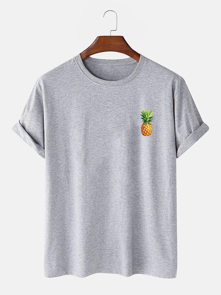 Pineapple Print T-Shirt-Mitchell Shoes