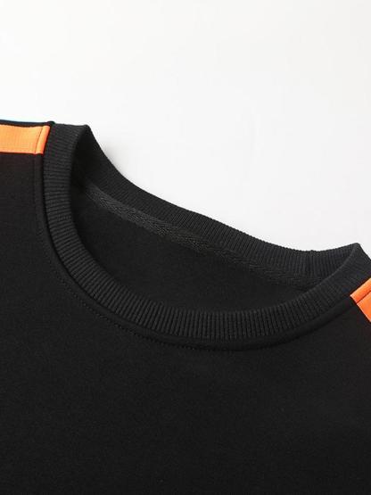 Contrast Webbing Crew Neck Sweatshirt-Mitchell Shoes