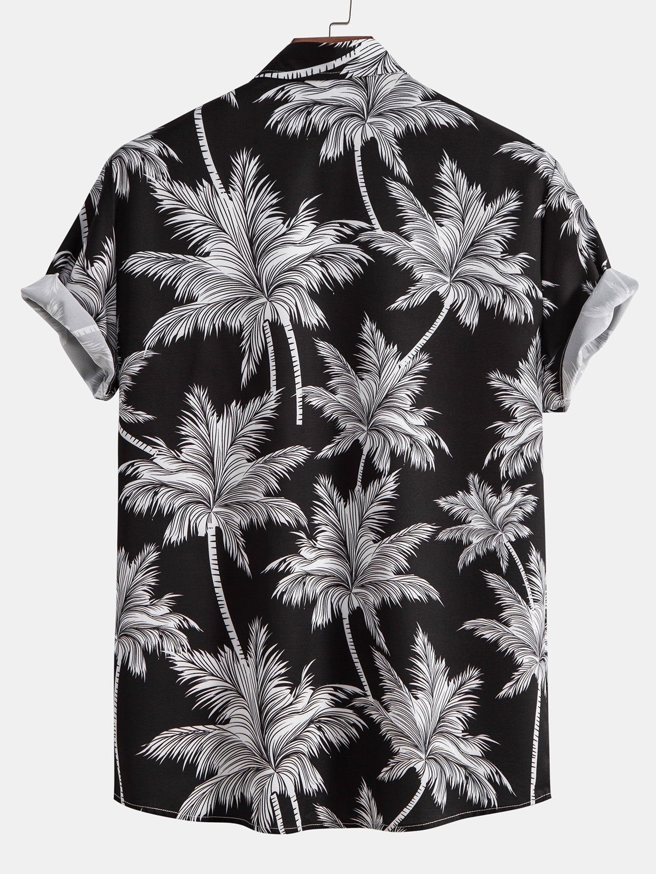 Palm Tree Print Button Up Shirt-Mitchell Shoes