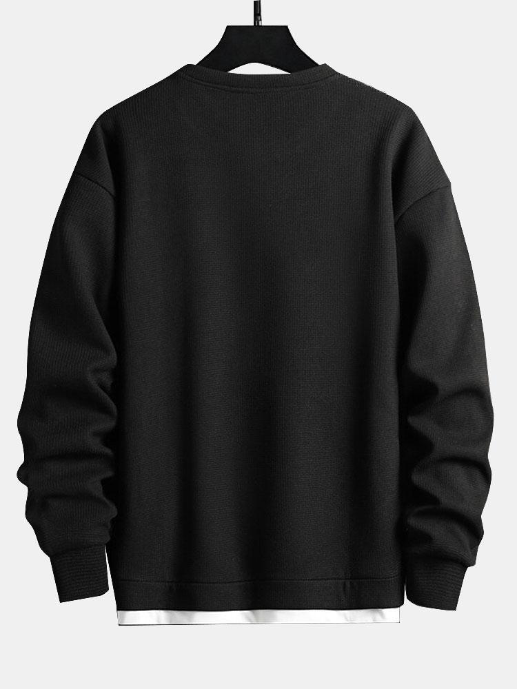 Two Layer Waffle Sweatshirt-Mitchell Shoes