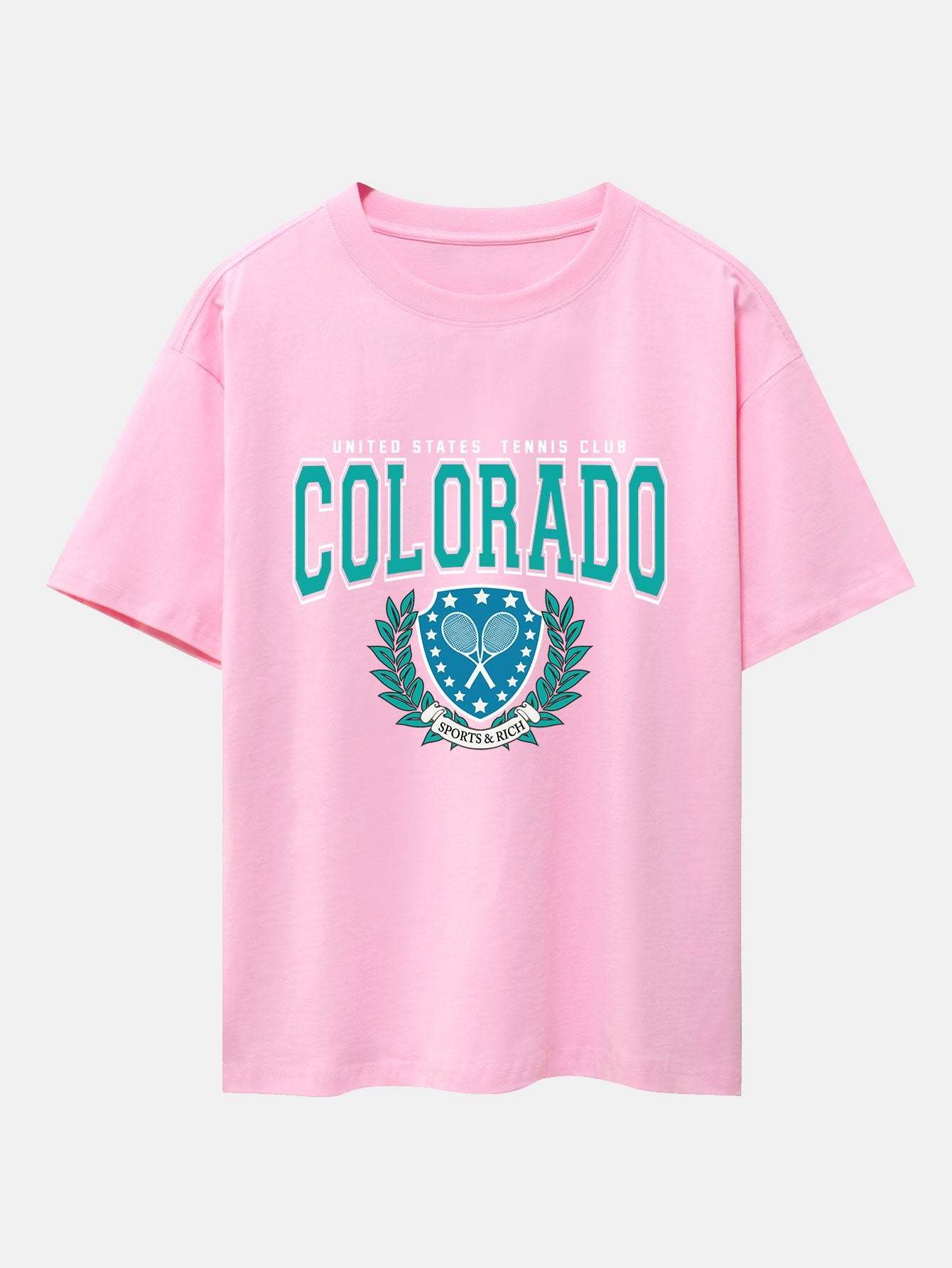 Colorado Tennis Print Heavy Weight Oversize T-Shirt-Mitchell Shoes