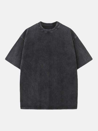 Washed Distressed Drop Shoulder T-Shirt-Mitchell Shoes