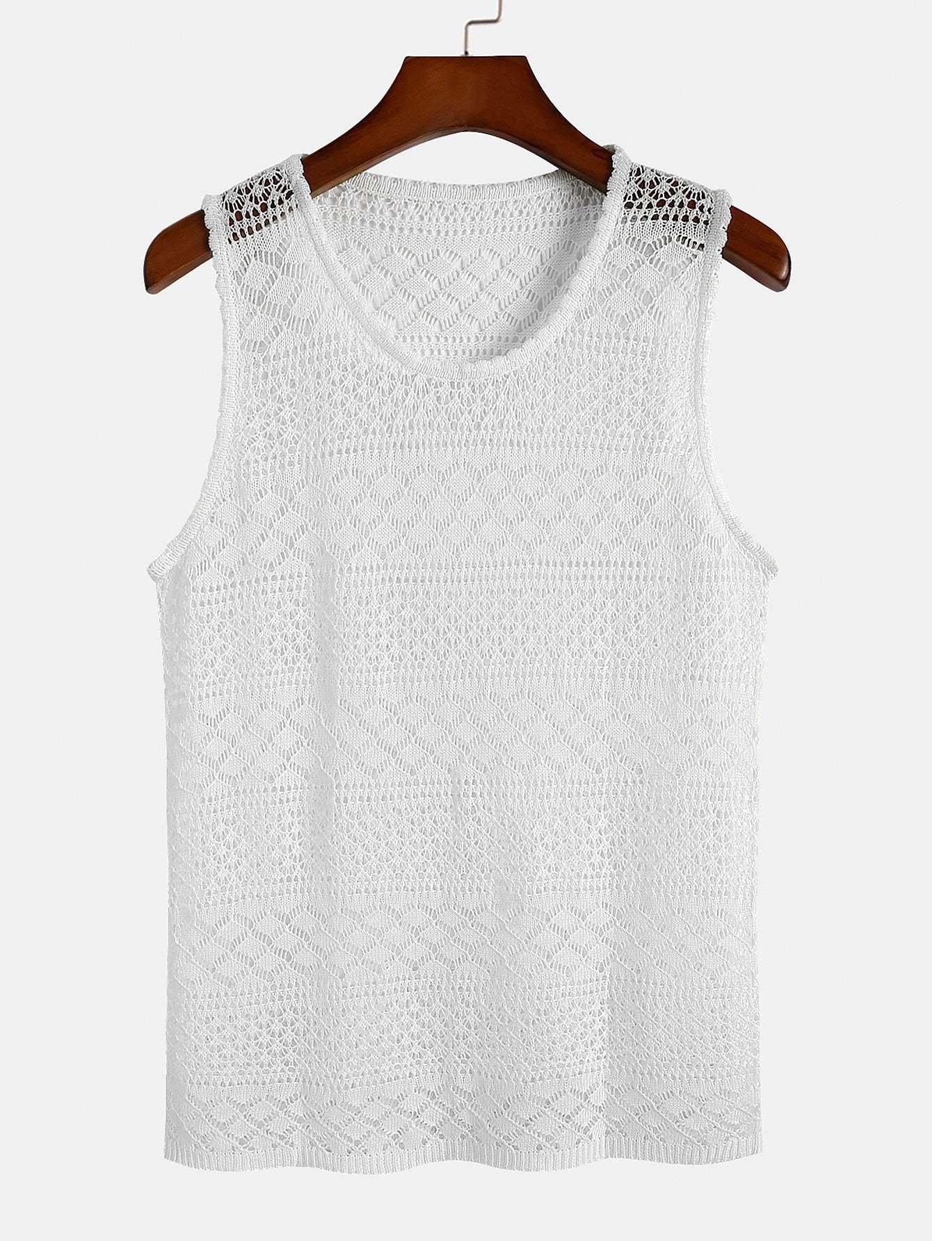 Knitted Textured Tank Top-Mitchell Shoes