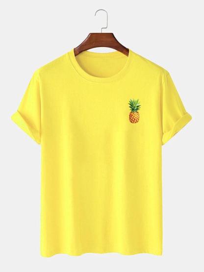 Pineapple Print T-Shirt-Mitchell Shoes