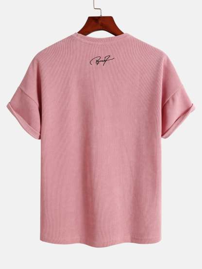 Dropped Shoulder Corduroy T-Shirt & Shorts-Mitchell Shoes