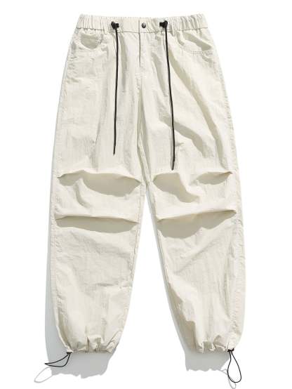 Elastic Waist Parachute Pants-Mitchell Shoes