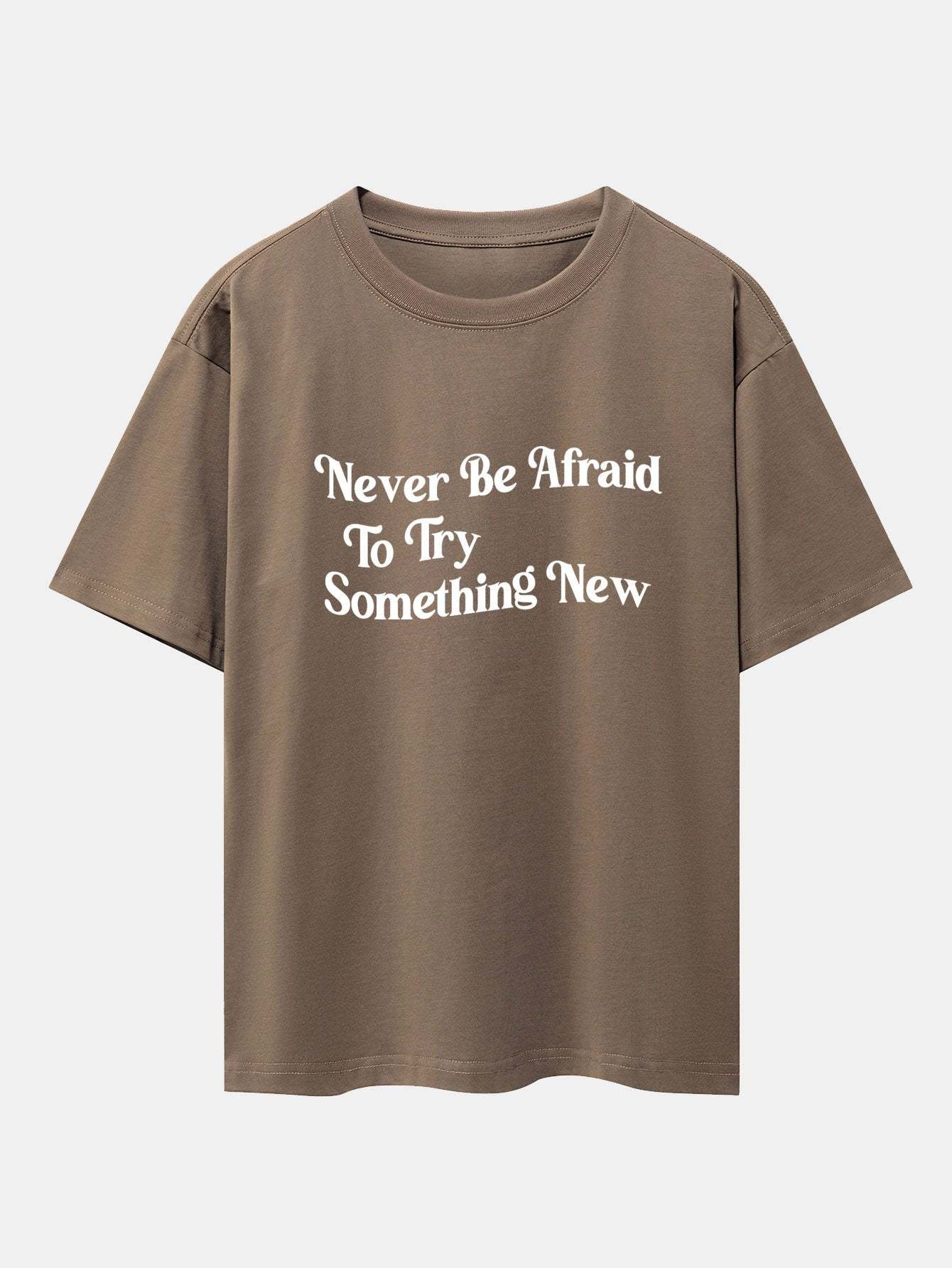 Slogan Print Drop Shoulder Oversize T-Shirt-Mitchell Shoes