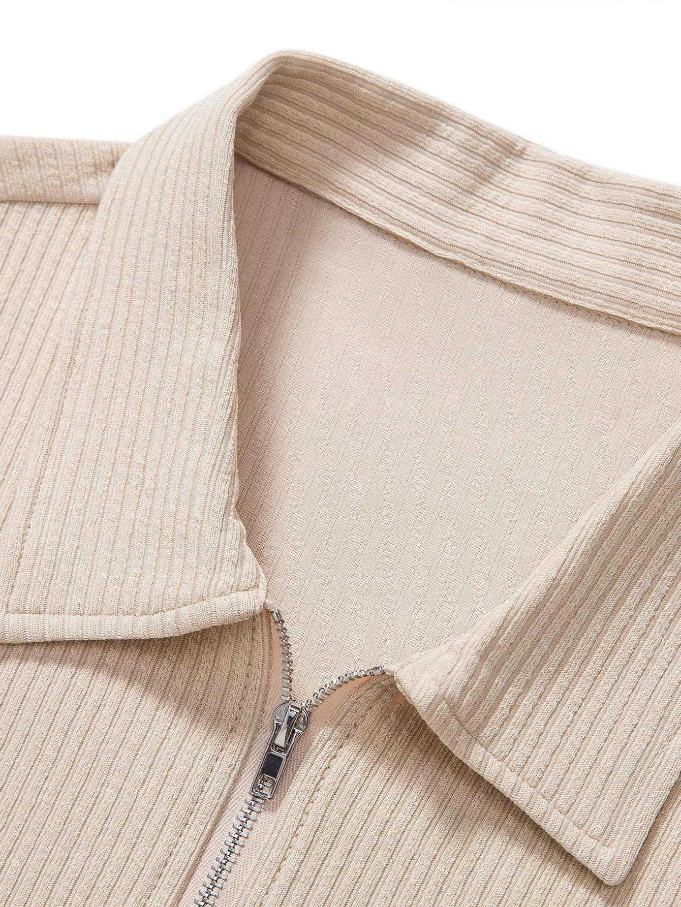 Knitted Ribbed Zip Polo-Mitchell Shoes