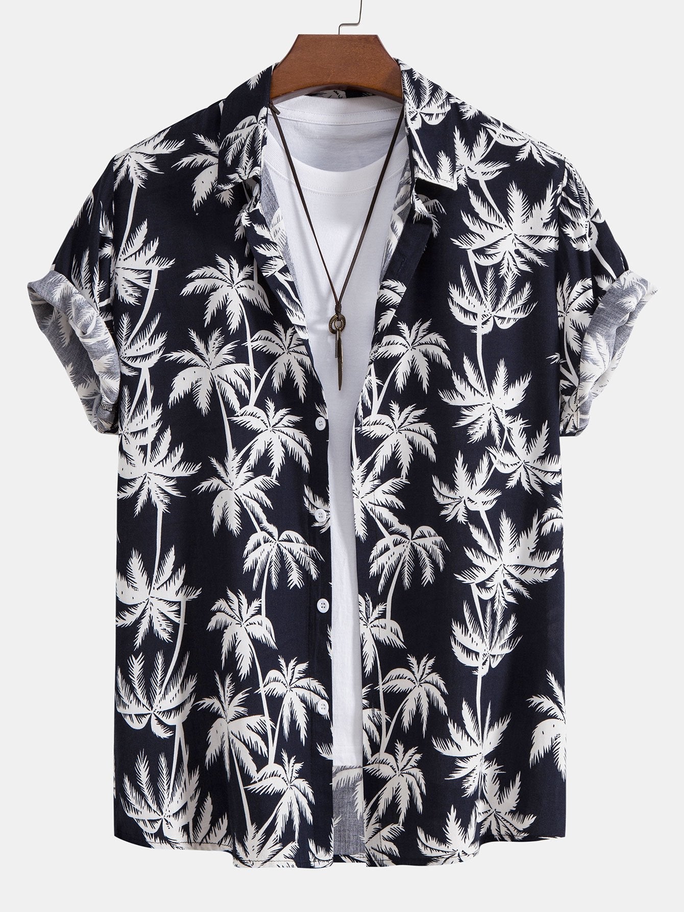 Palm Tree Print Shirt & Swim Shorts-Mitchell Shoes