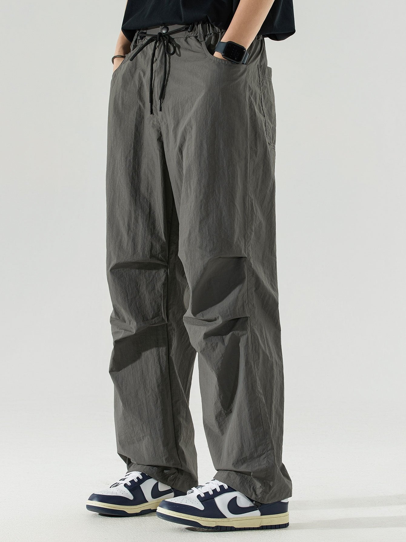 Elastic Waist Parachute Pants-Mitchell Shoes