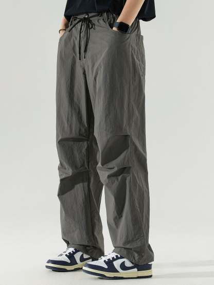 Elastic Waist Parachute Pants-Mitchell Shoes