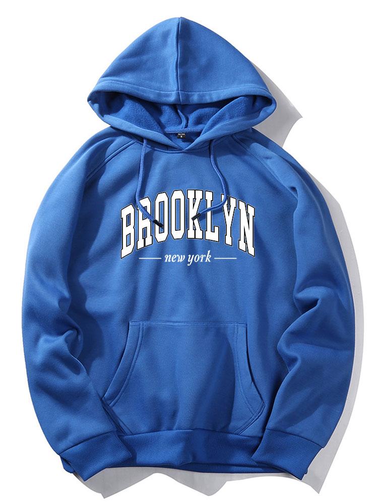 Brooklyn Letter Print Hoodie-Mitchell Shoes