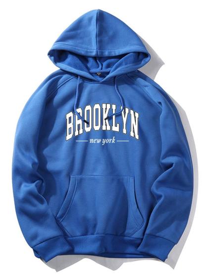 Brooklyn Letter Print Hoodie-Mitchell Shoes