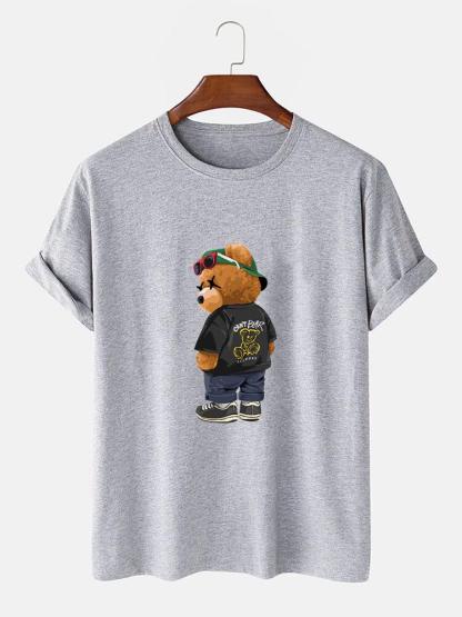 Cool Bear Print T-Shirt-Mitchell Shoes