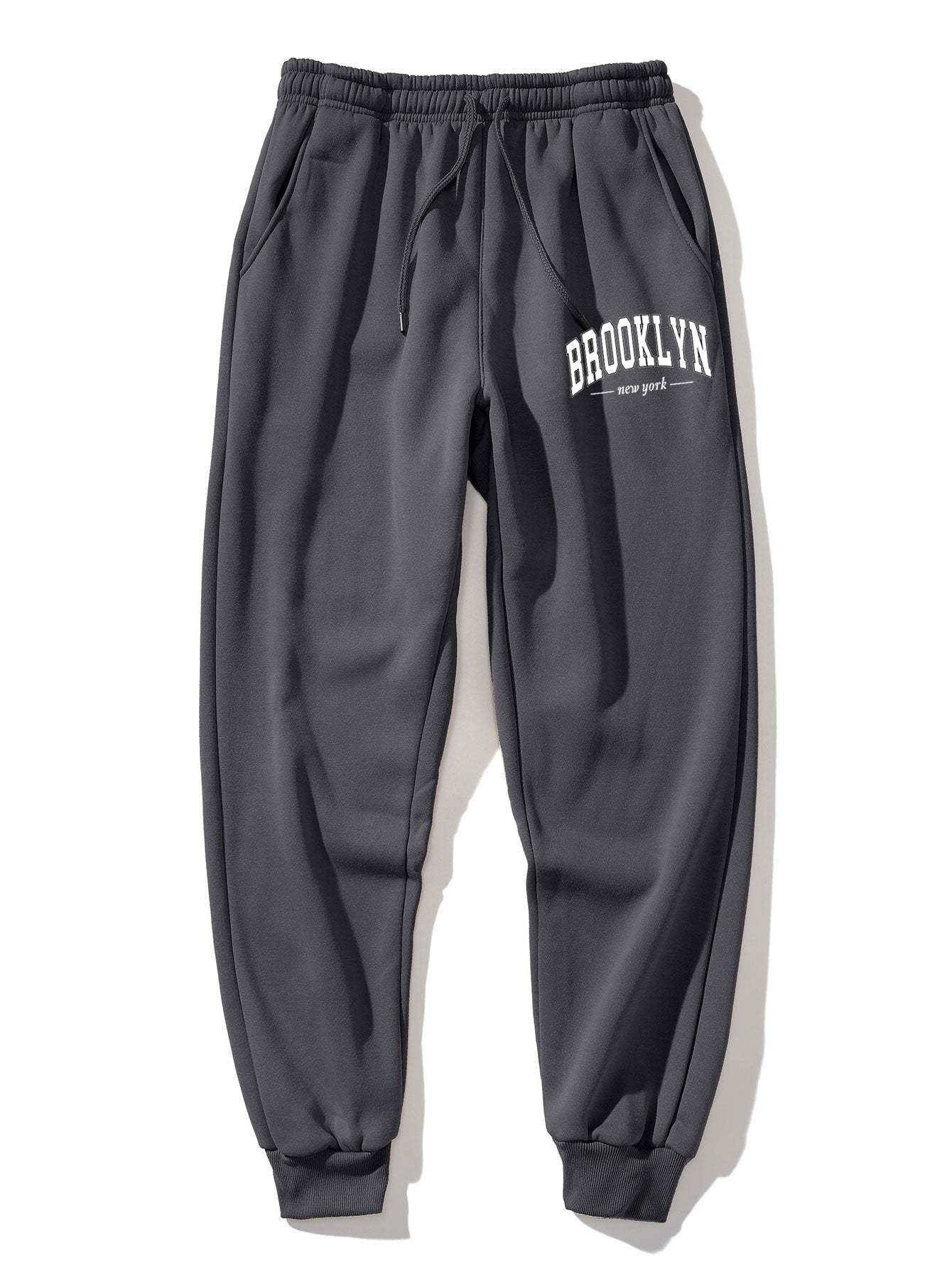 Brooklyn Letter Print Hoodie & Jogger Pants-Mitchell Shoes
