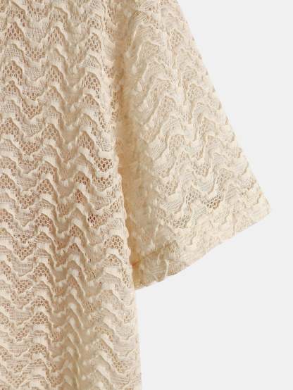 Wavy Jacquard Textured Cuban Shirt-Mitchell Shoes