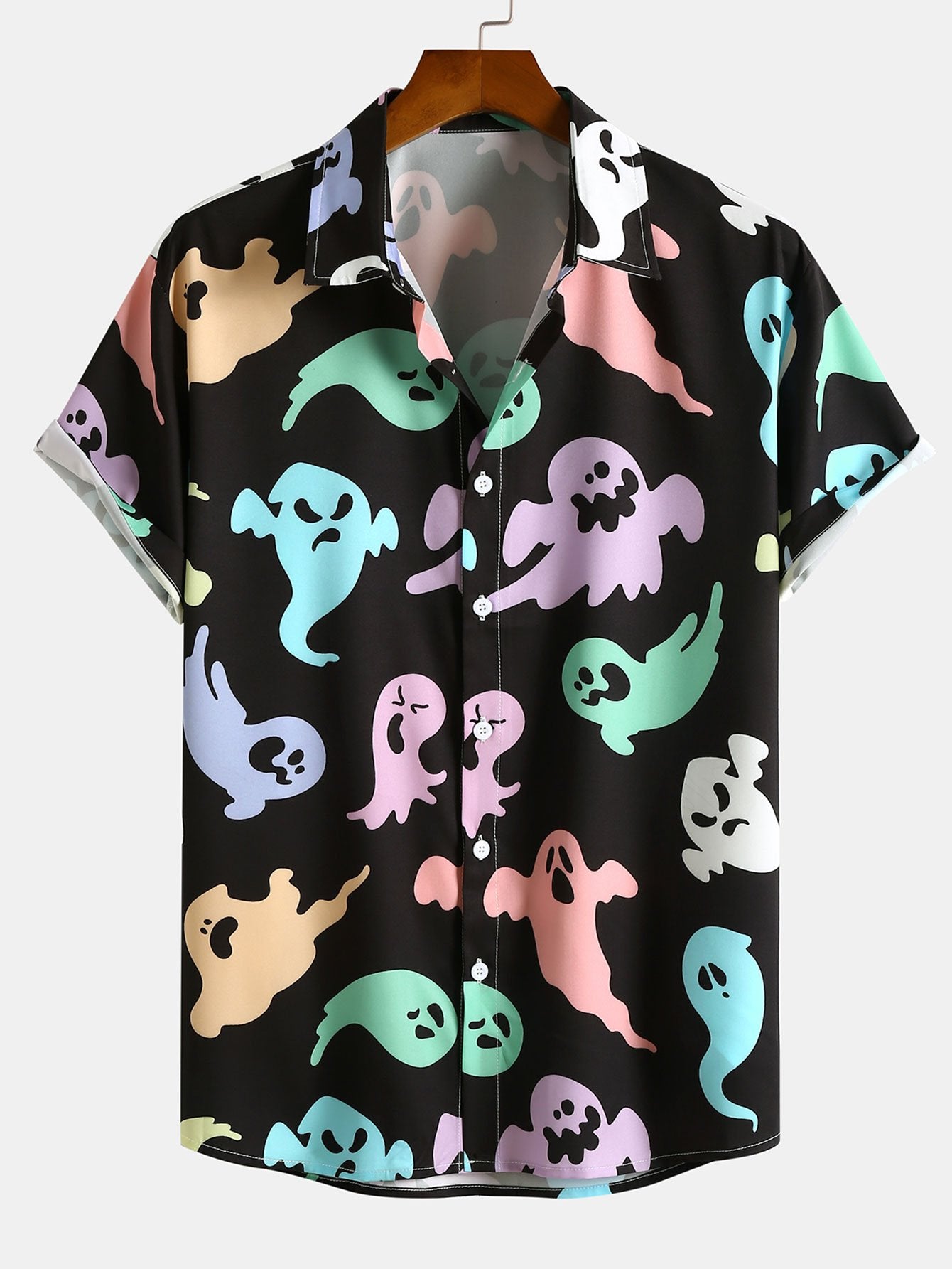 Funny Ghost Print Shirt-Mitchell Shoes