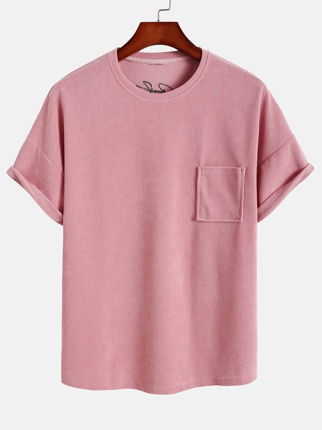 Dropped Shoulder Corduroy T-Shirt & Shorts-Mitchell Shoes