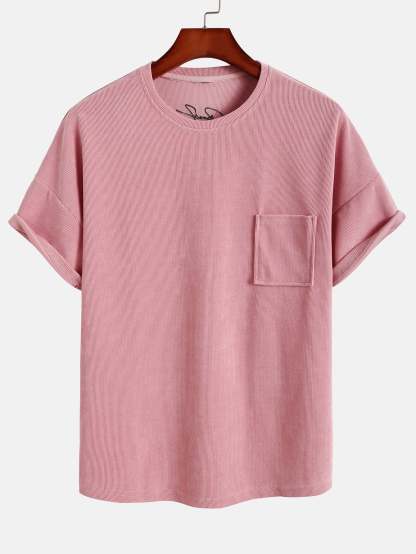 Dropped Shoulder Corduroy T-Shirt & Shorts-Mitchell Shoes