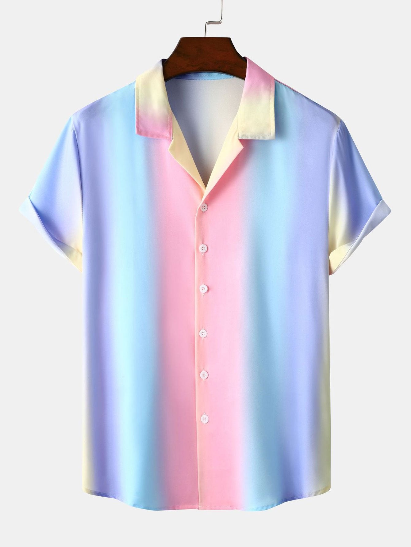 Ombre Print Cuban Shirt-Mitchell Shoes