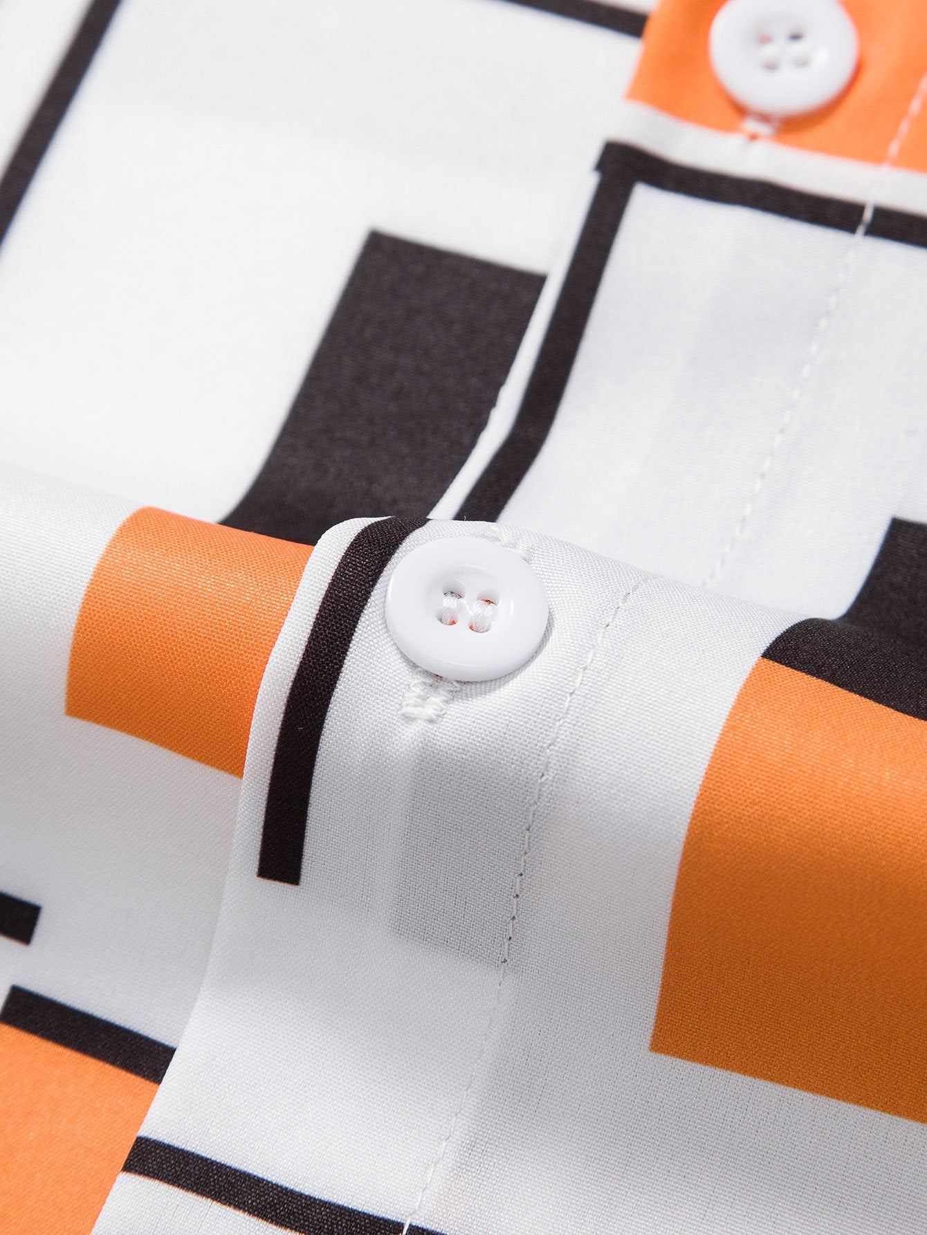 Geometric Print Button Up Shirt-Mitchell Shoes