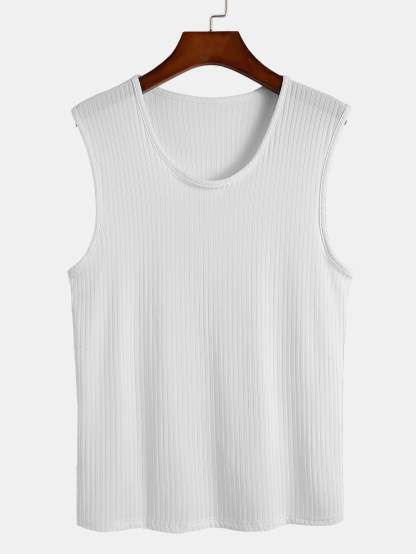 Basic Ribbed Muscle Tank-Mitchell Shoes