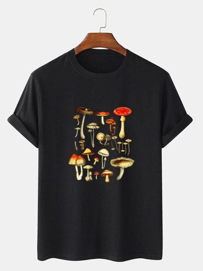 Mushroom Print T-Shirt-Mitchell Shoes
