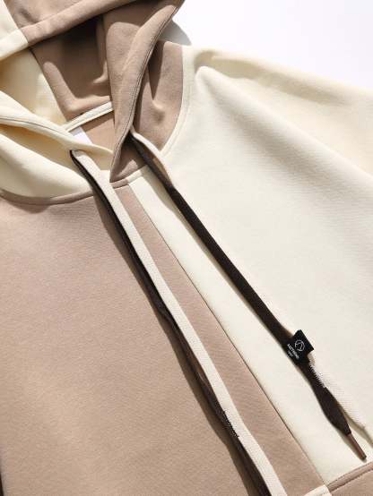 Oversize Color Block Hoodie-Mitchell Shoes