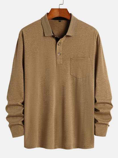 Long Sleeve Regular Fit Polo Shirt-Mitchell Shoes