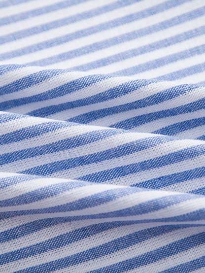 Short Sleeve Cotton Blend Striped Button Up Shirt-Mitchell Shoes