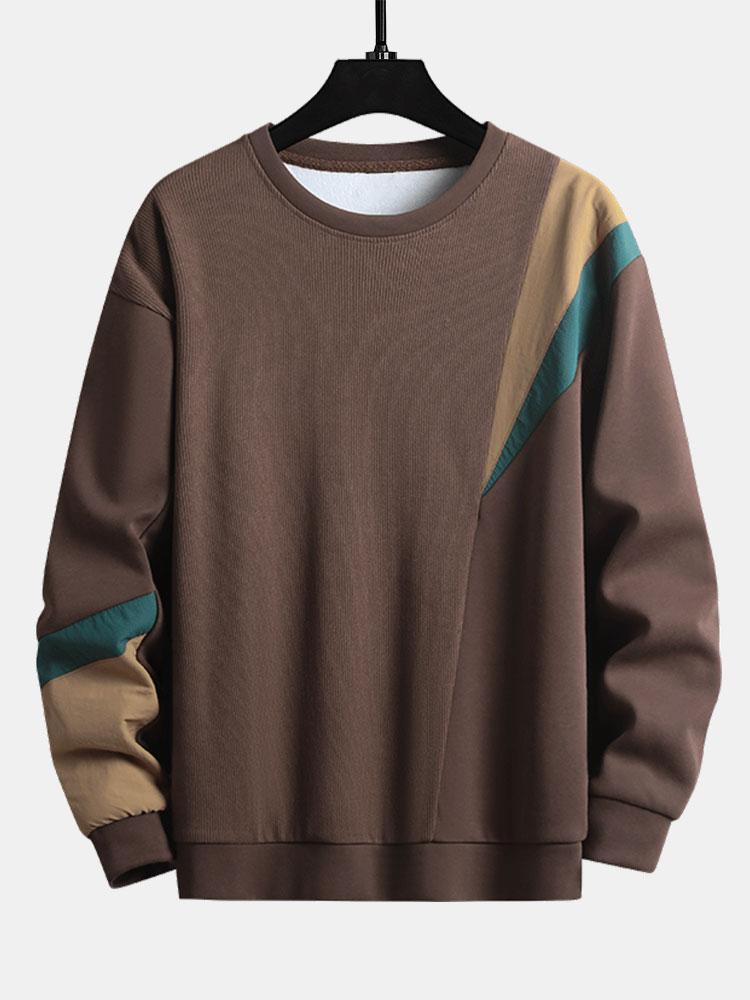 Color Block Crewneck Sweatshirt-Mitchell Shoes