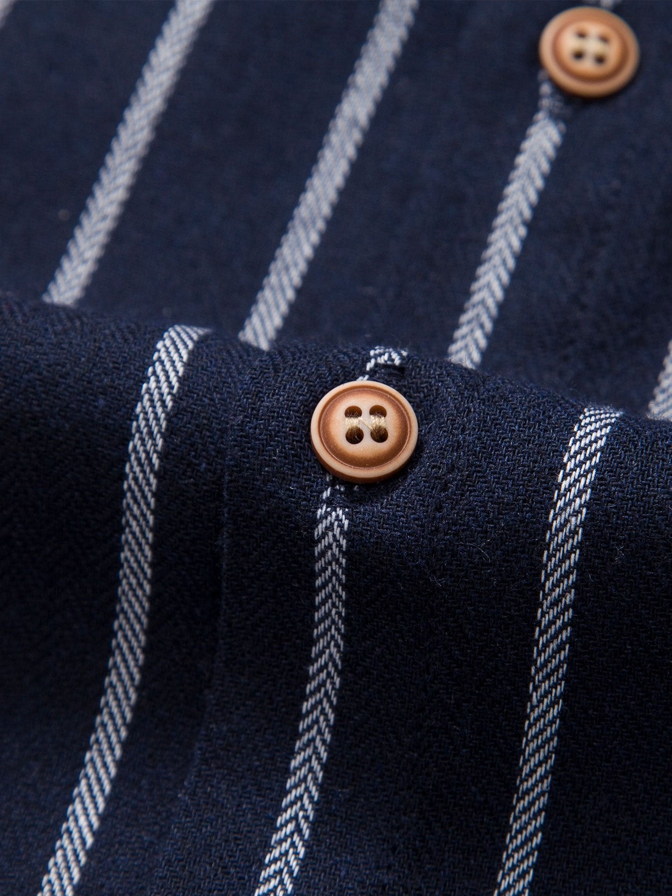 Cotton Blend Striped Button Up Shirt-Mitchell Shoes