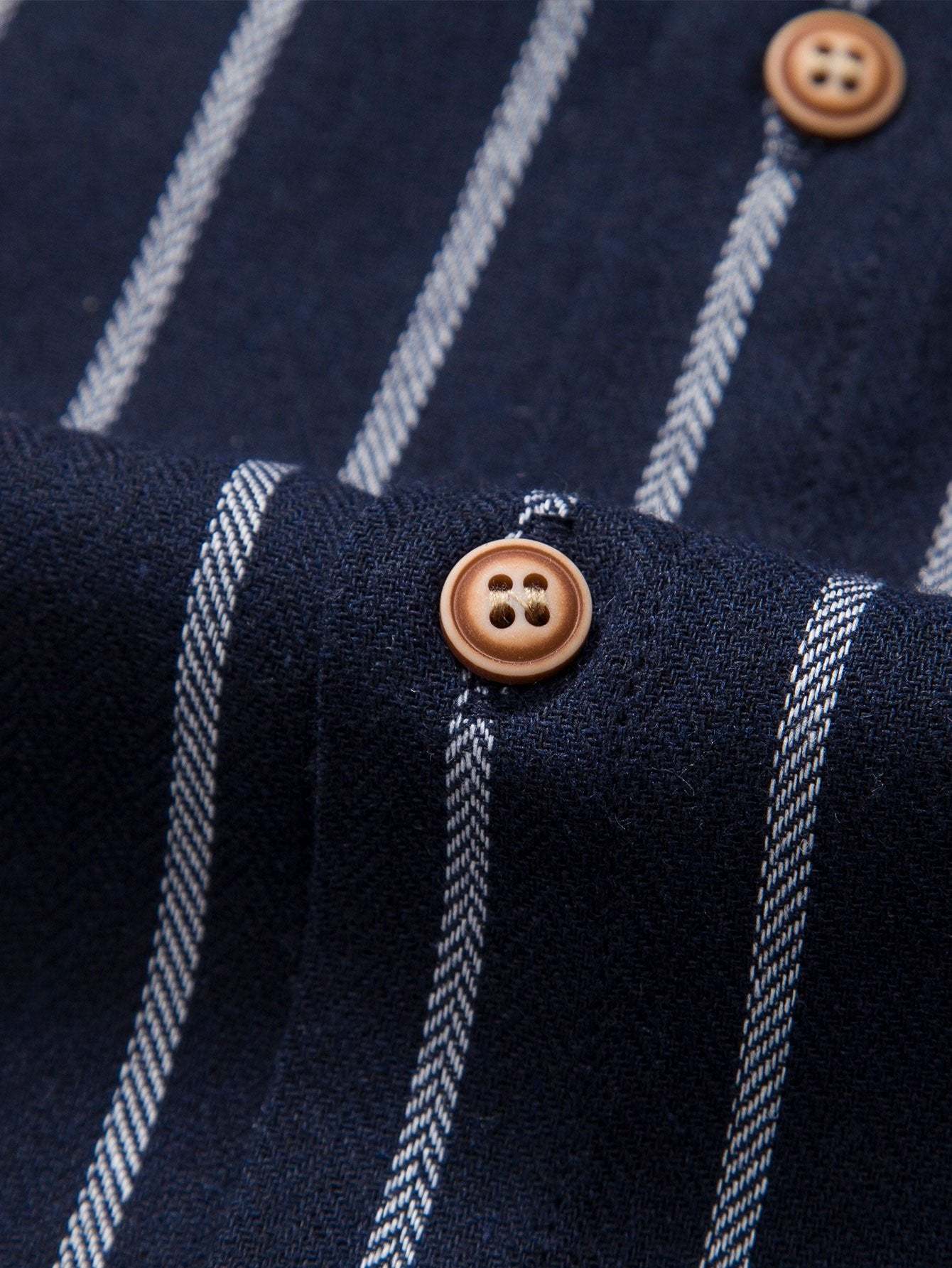 Cotton Blend Striped Button Up Shirt-Mitchell Shoes