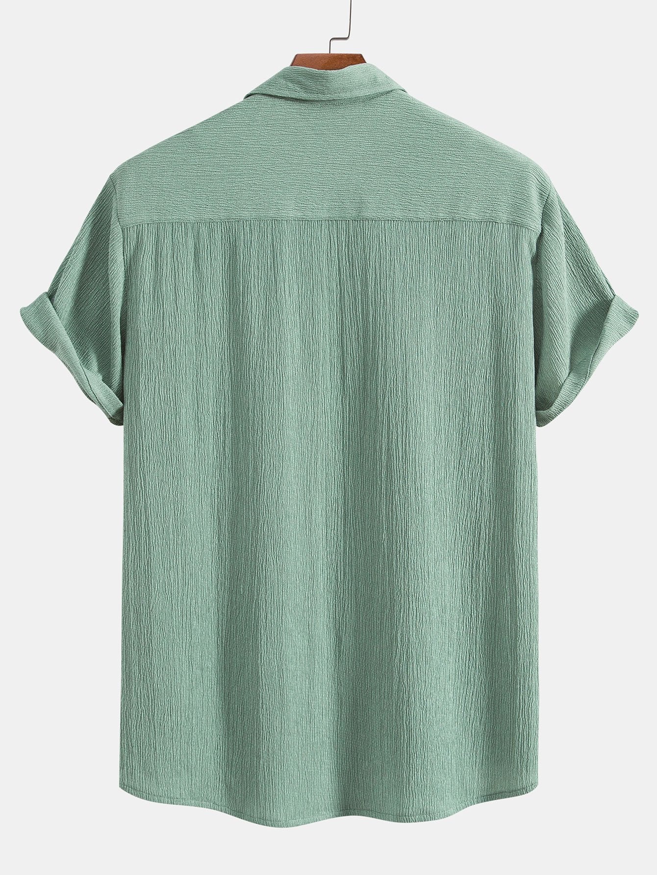 Wrinkled Textured Button Up Shirt-Mitchell Shoes