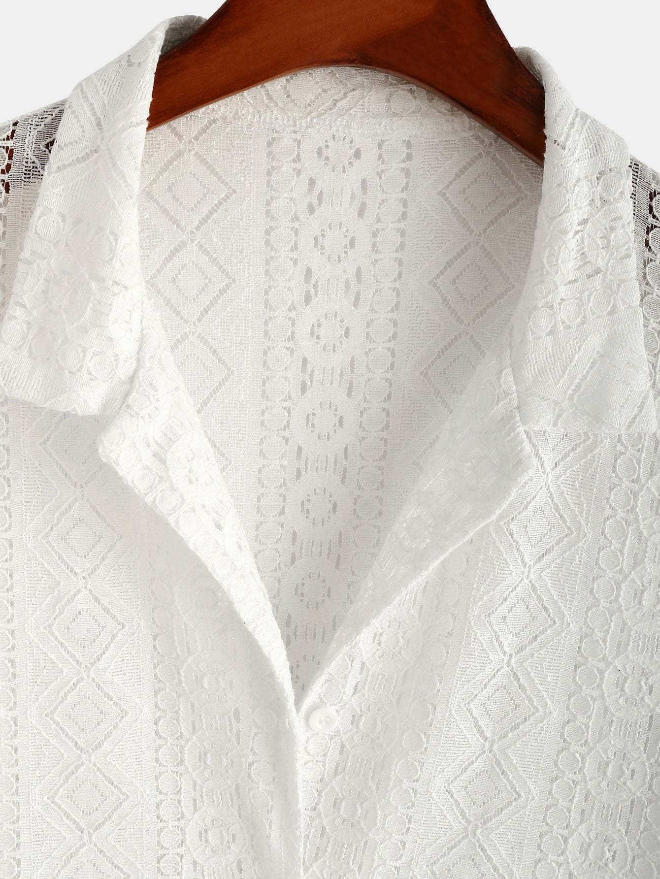 Geometry Textured Cuban Shirt-Mitchell Shoes