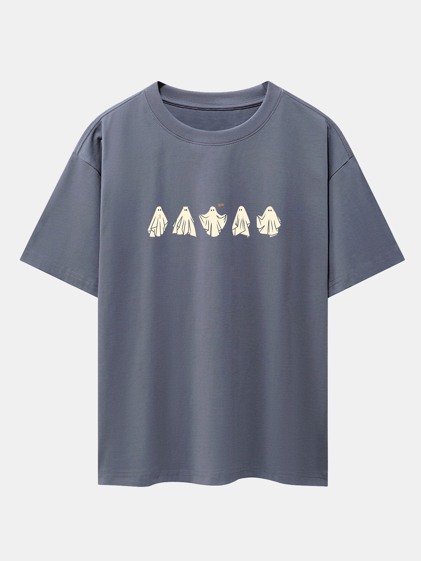 Ghost Print Heavy Weight Drop Shoulder Oversize T-Shirt-Mitchell Shoes