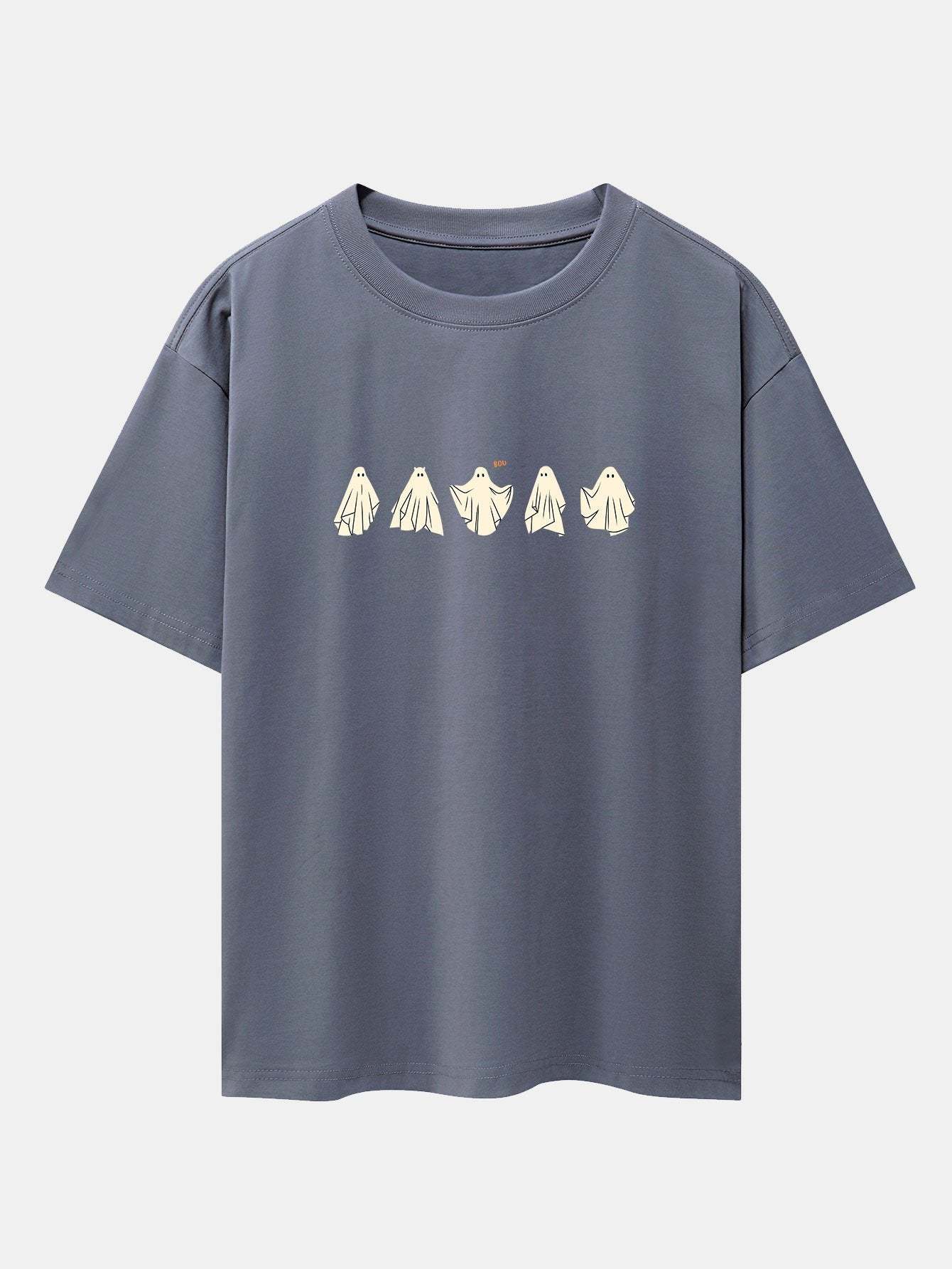 Ghost Print Heavy Weight Drop Shoulder Oversize T-Shirt-Mitchell Shoes