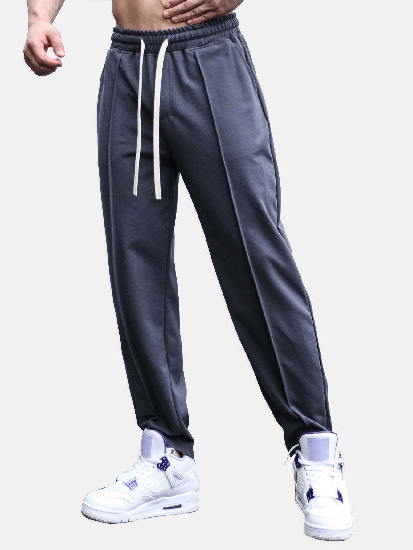 Tapered Jogger Pants With Pintuck-Mitchell Shoes