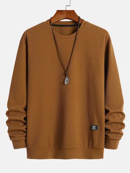 Ribbed Crew Sweatshirt-Mitchell Shoes