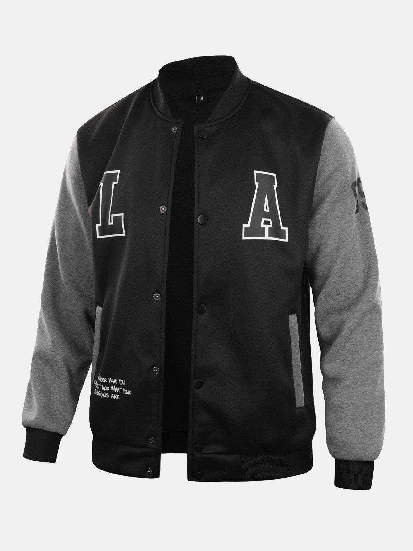 LA Print Baseball Jacket-Mitchell Shoes