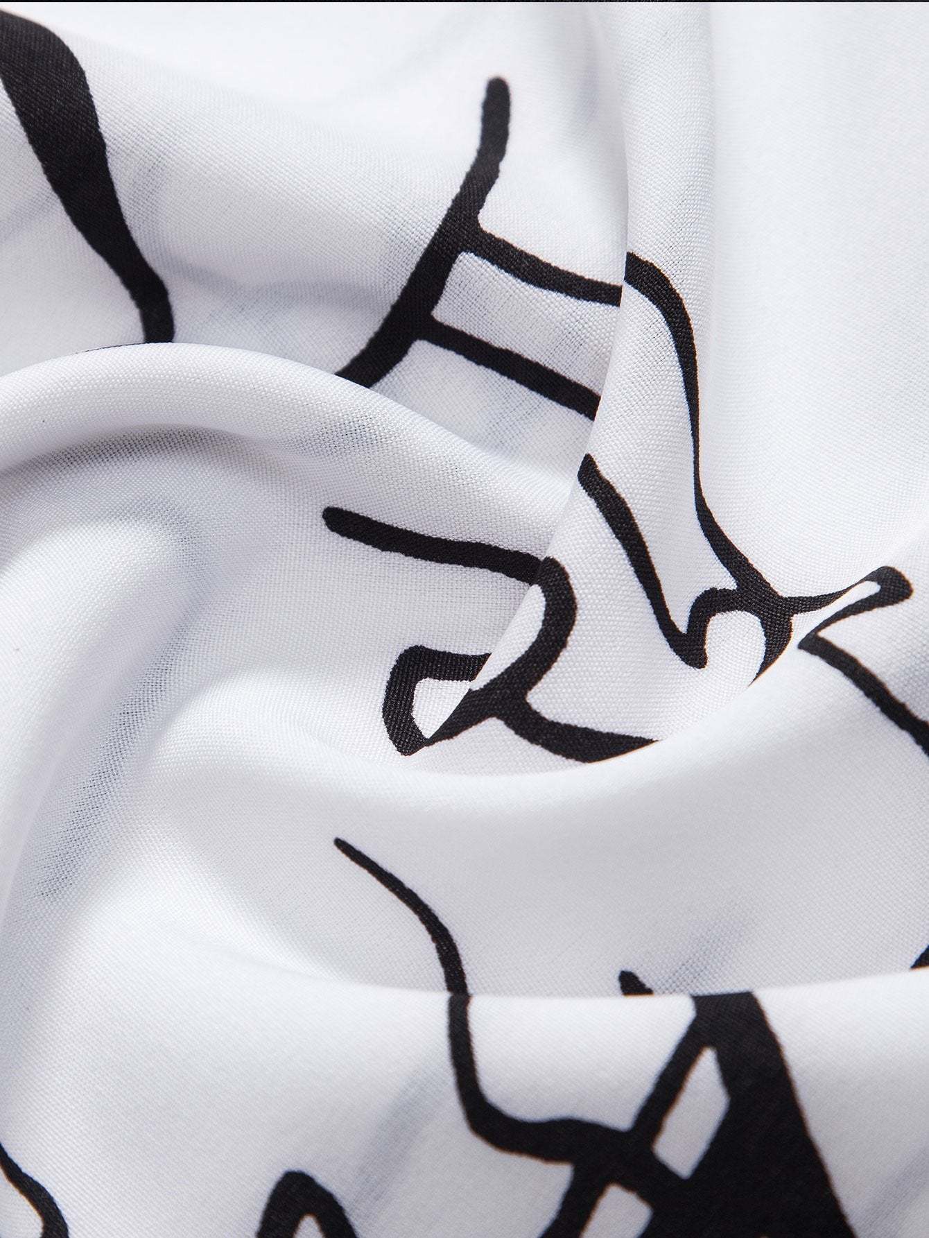 Abstract Line Print Buttton Up Shirt-Mitchell Shoes