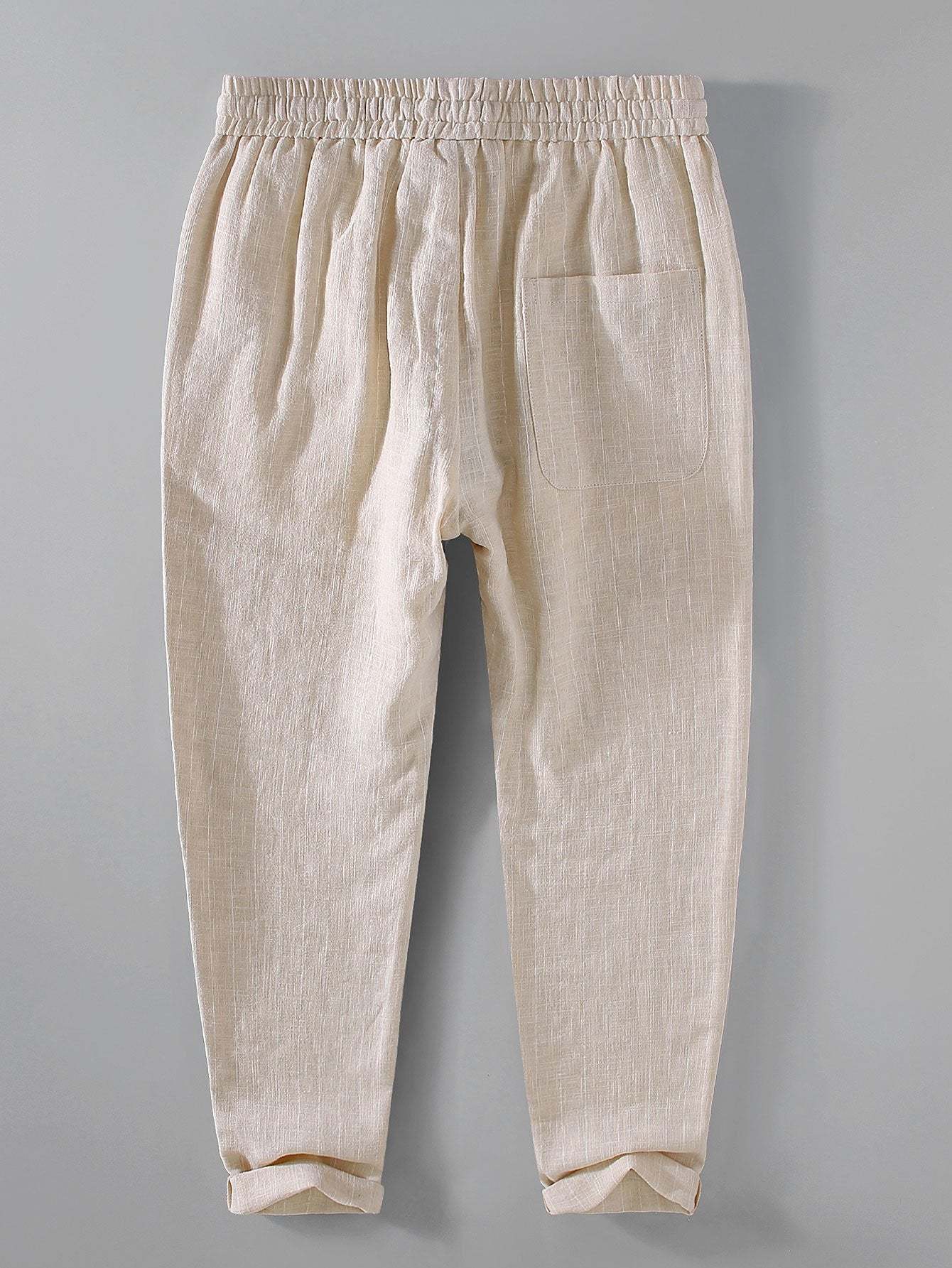 Striped Linen Cotton Blend Cropped Pants-Mitchell Shoes