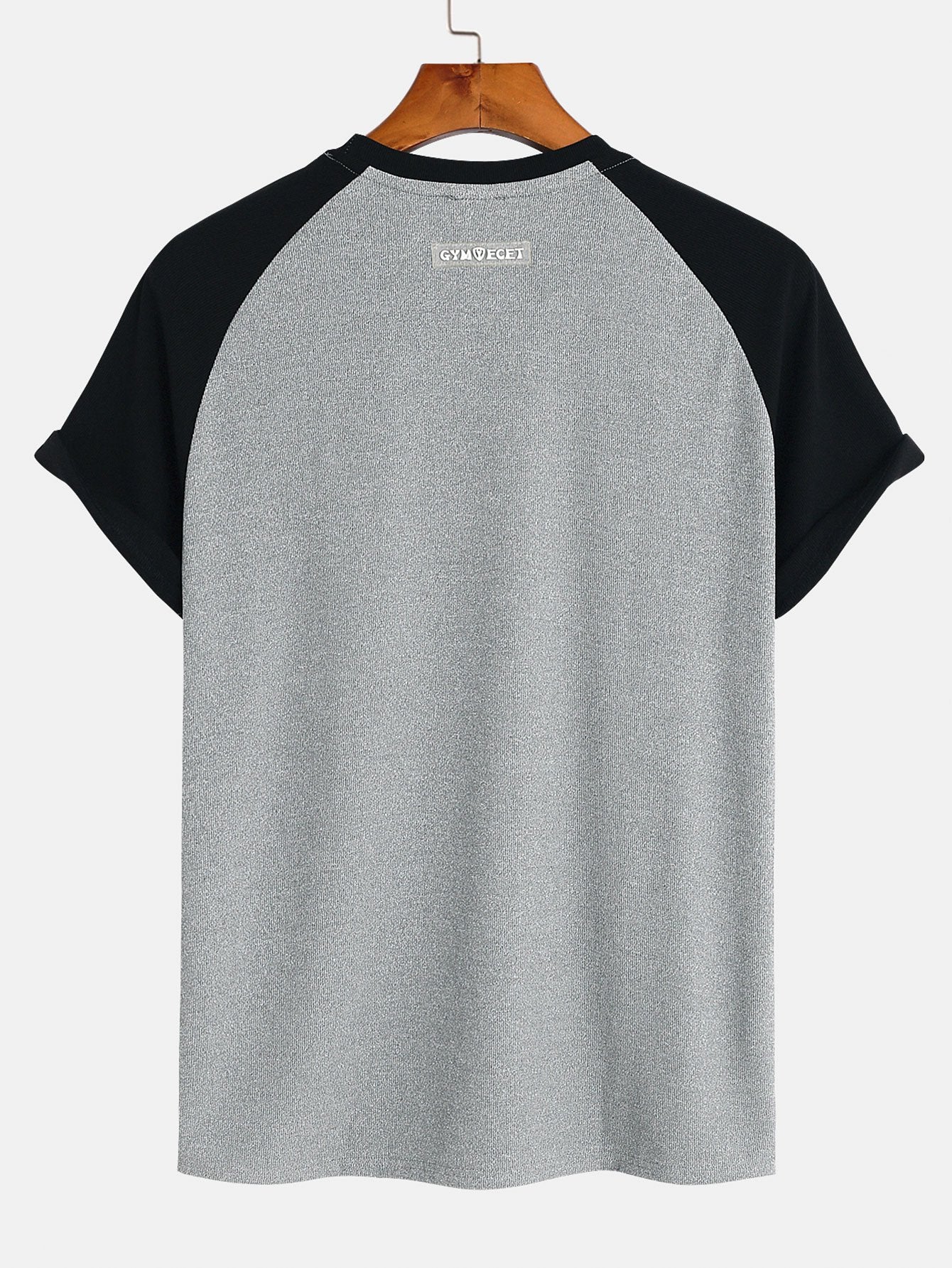 Muscle Fit Paneled Textured T-Shirt-Mitchell Shoes