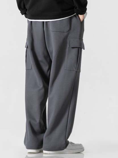 Relax Fit Straight Leg Jersey Cargo Pants-Mitchell Shoes