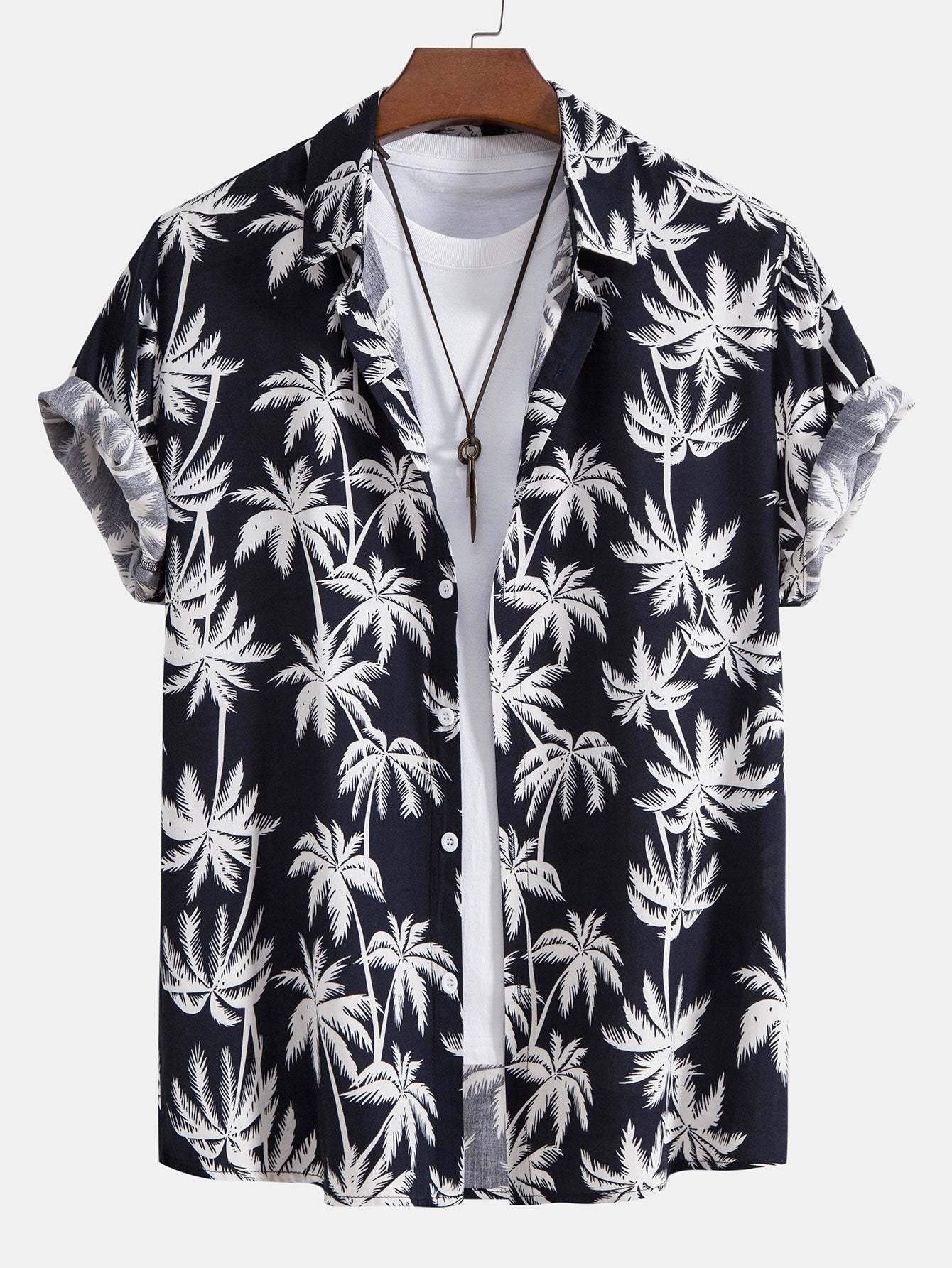 Palm Tree Print Shirt-Mitchell Shoes