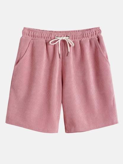 Drawstring Corduroy Shorts-Mitchell Shoes