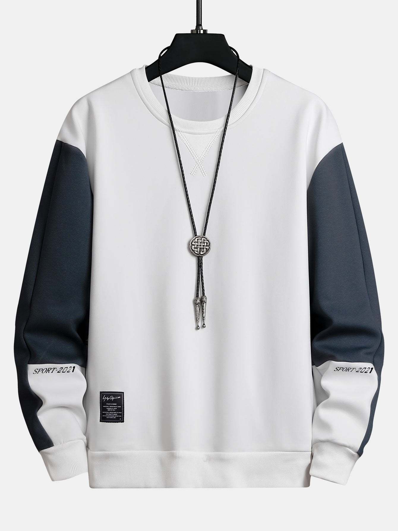 Color Block Crew Neck Sweatshirt-Mitchell Shoes